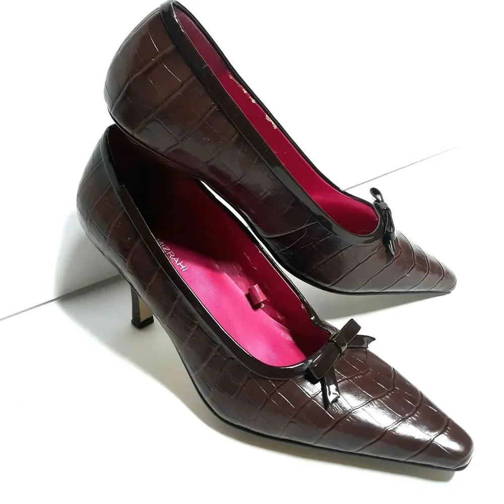 Women’s Isaac Mizrahi For Target Crocodile Skin Print  Tall Heels Size 7 shoes